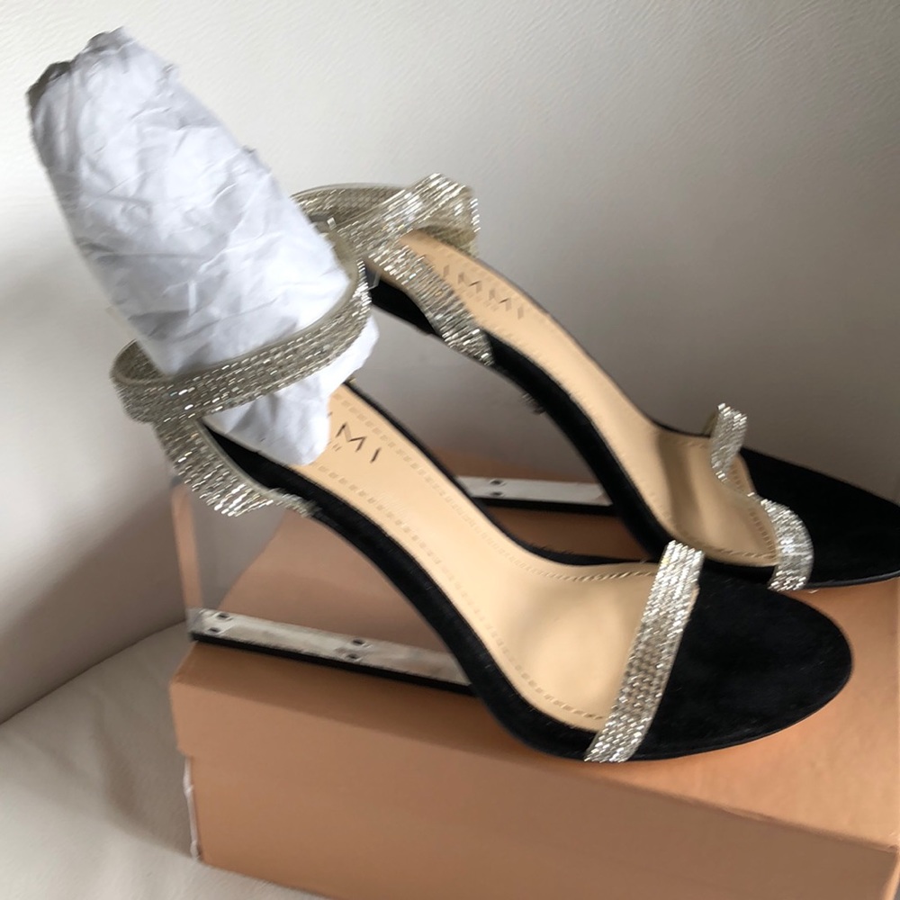 Diamanté clear wedge